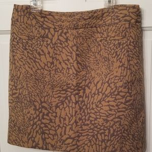 Leopard abstract print skirt.